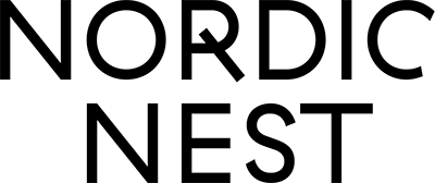 nordic Nordic Nest logotyp i svartvit